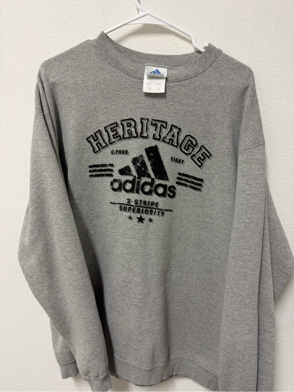 adidas Grey Heritage Logo Sweatshirt